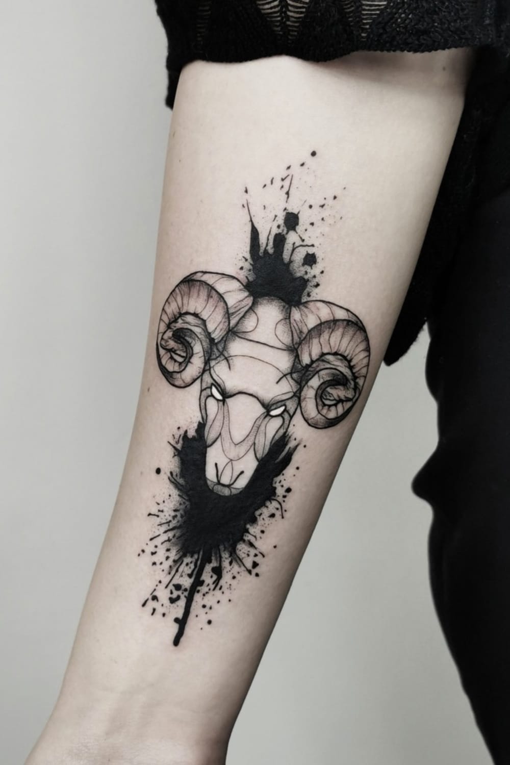 Handsome Ram Tattoo