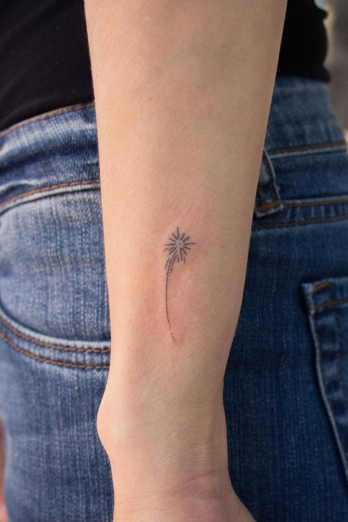 Small Shooting Star Tattoo