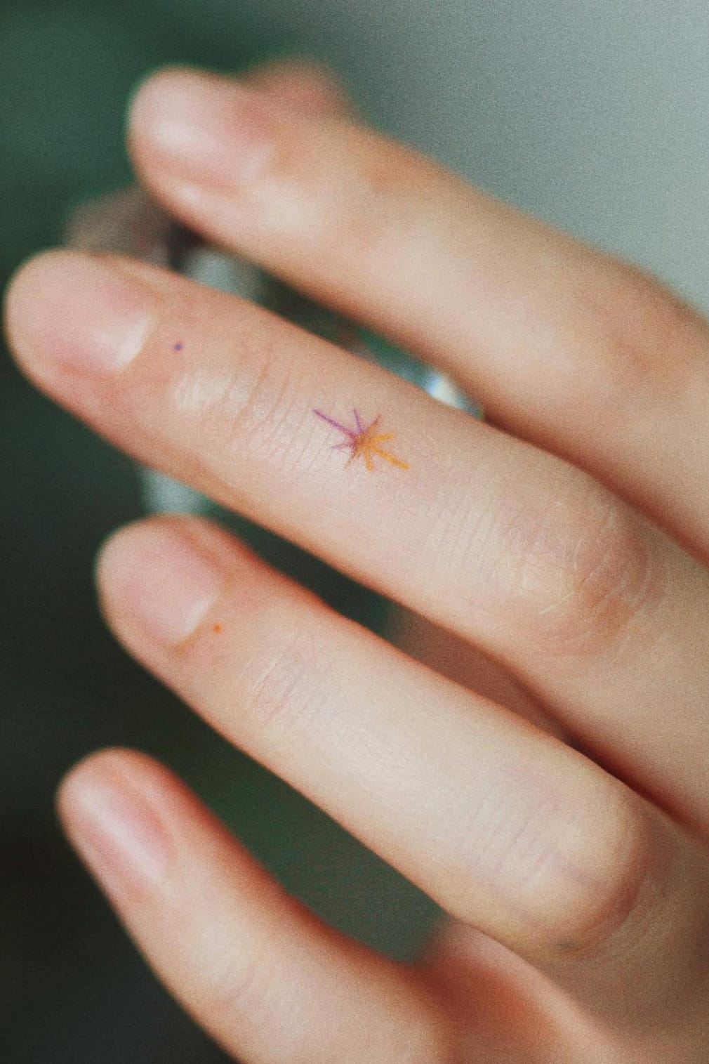 Gradient Star Small Tattoo
