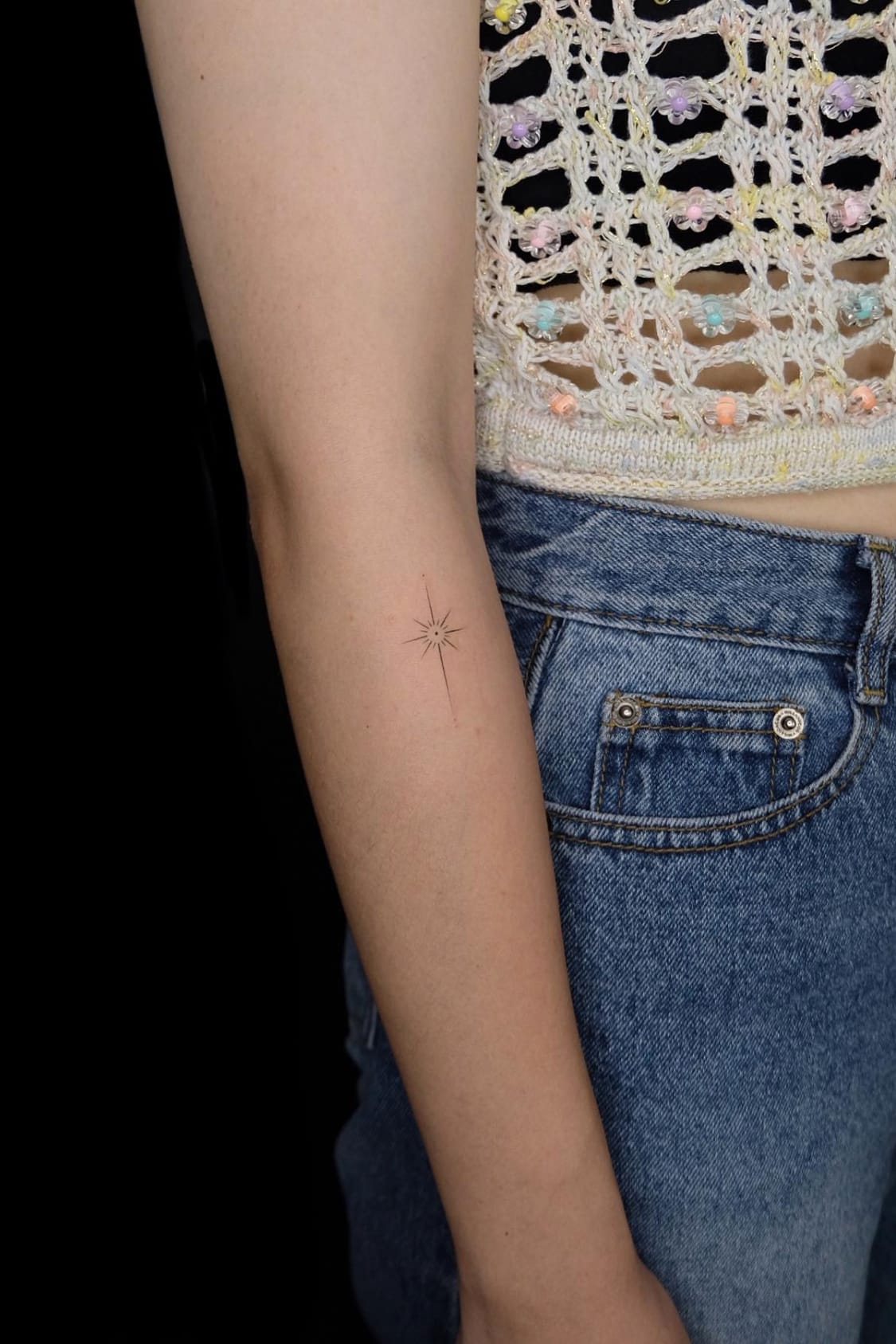 Sparkling Small Star Tattoo