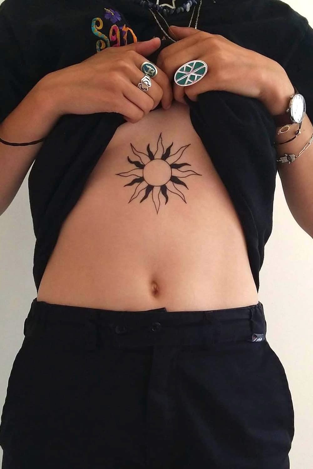 Sun Tattoo For Women