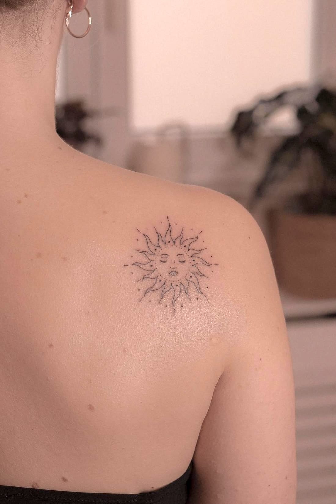 Sun Tattoo For Women