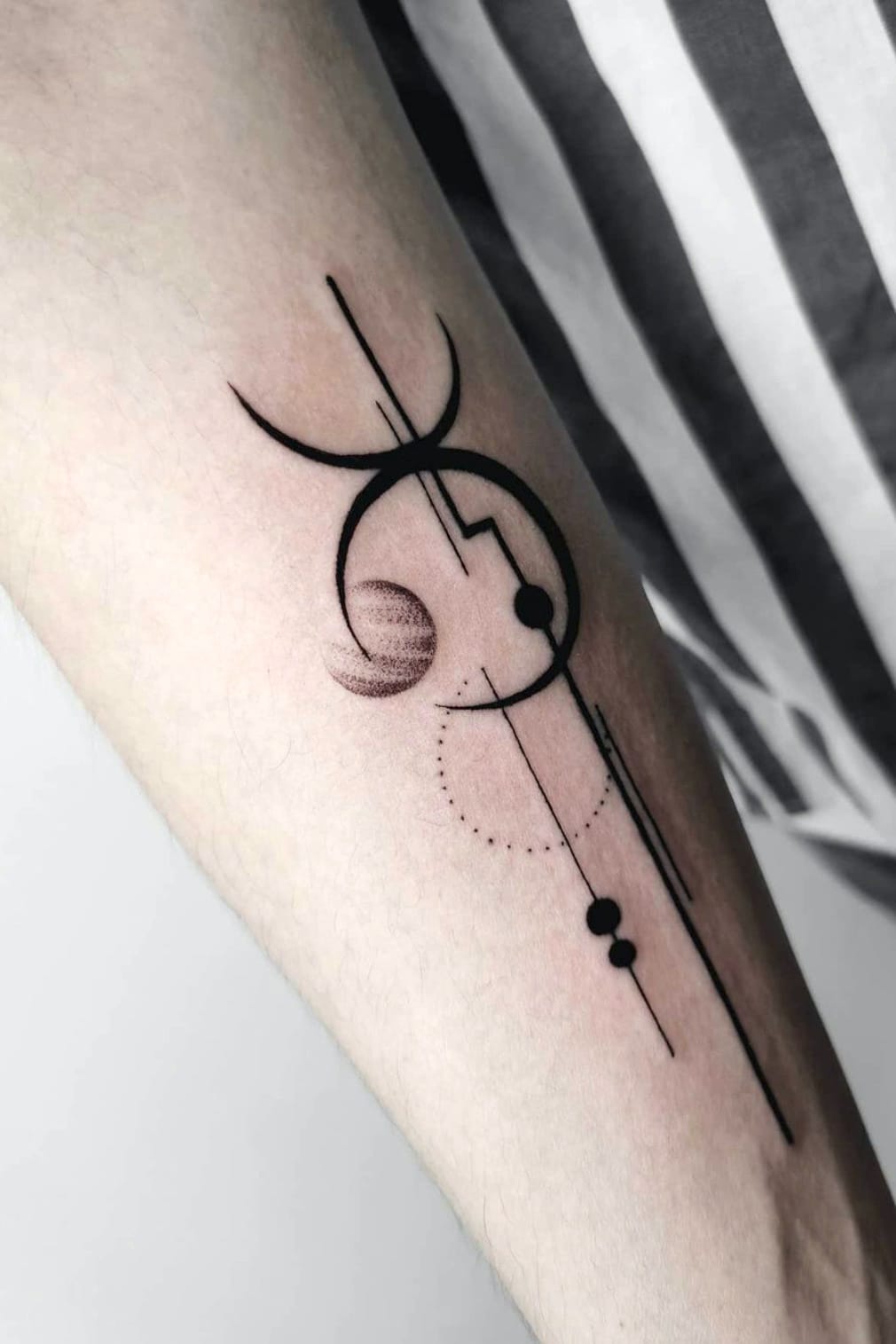 Taurus and Planet Tattoo