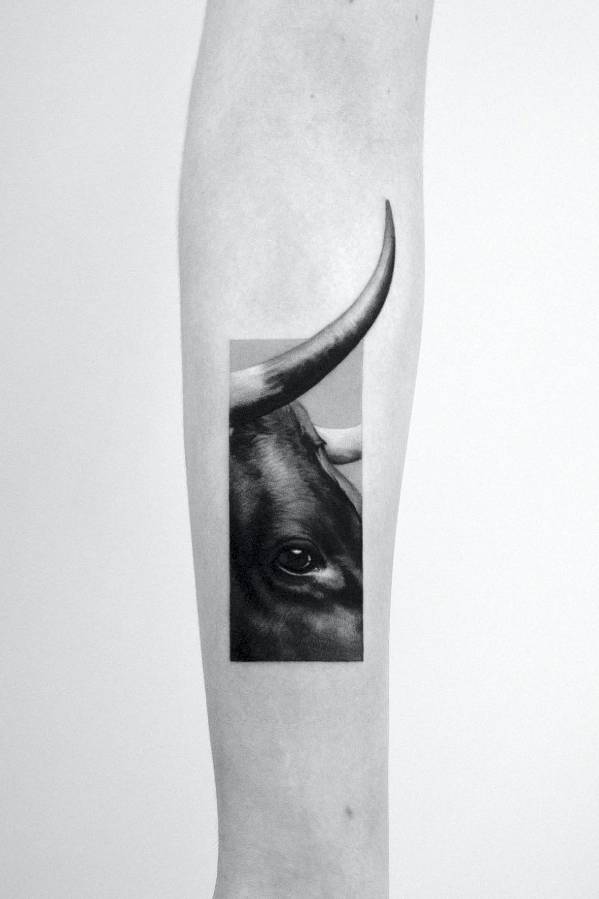 Realistic Taurus Tattoo
