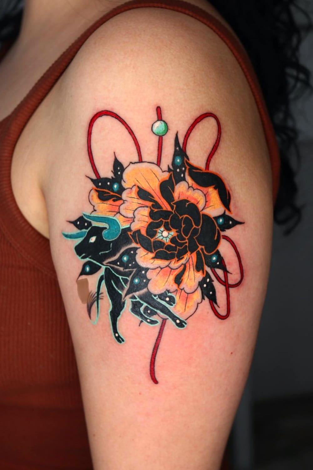 Taurus Tattoo on Upper Arm