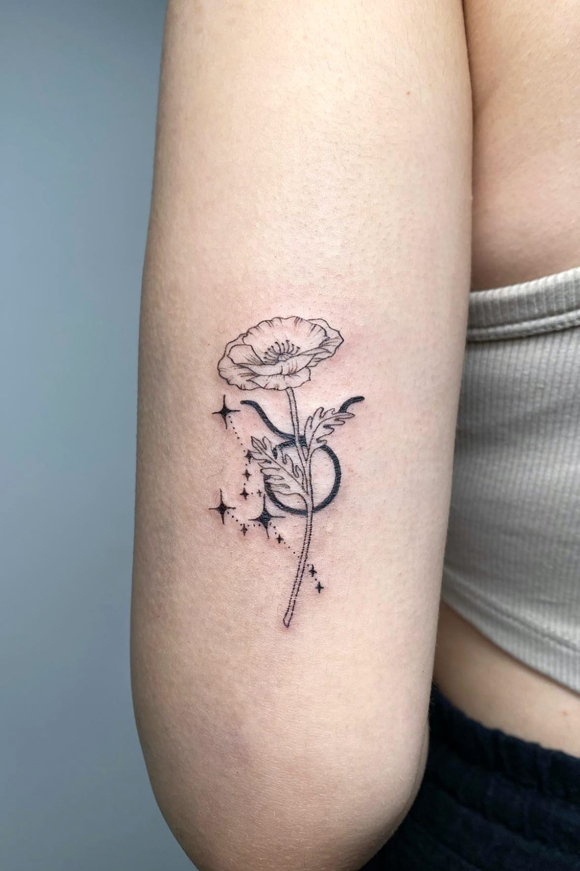 Birthday Flower and Taurus Tattoo