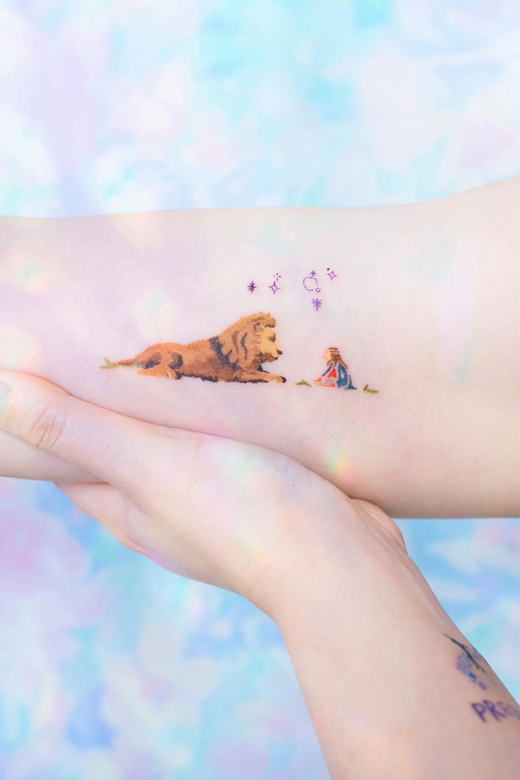 Colorful Leo Tattoo