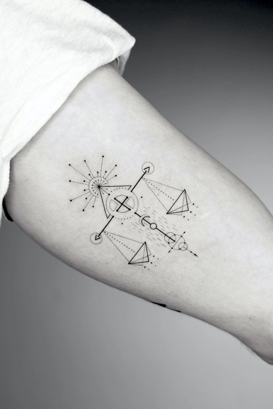 Geometric Libra Tattoo