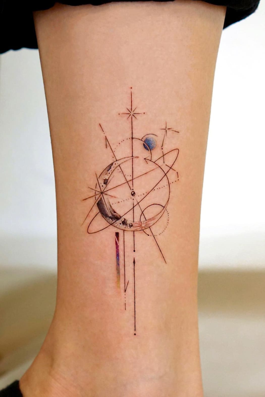 Geometric Lion Tattoo