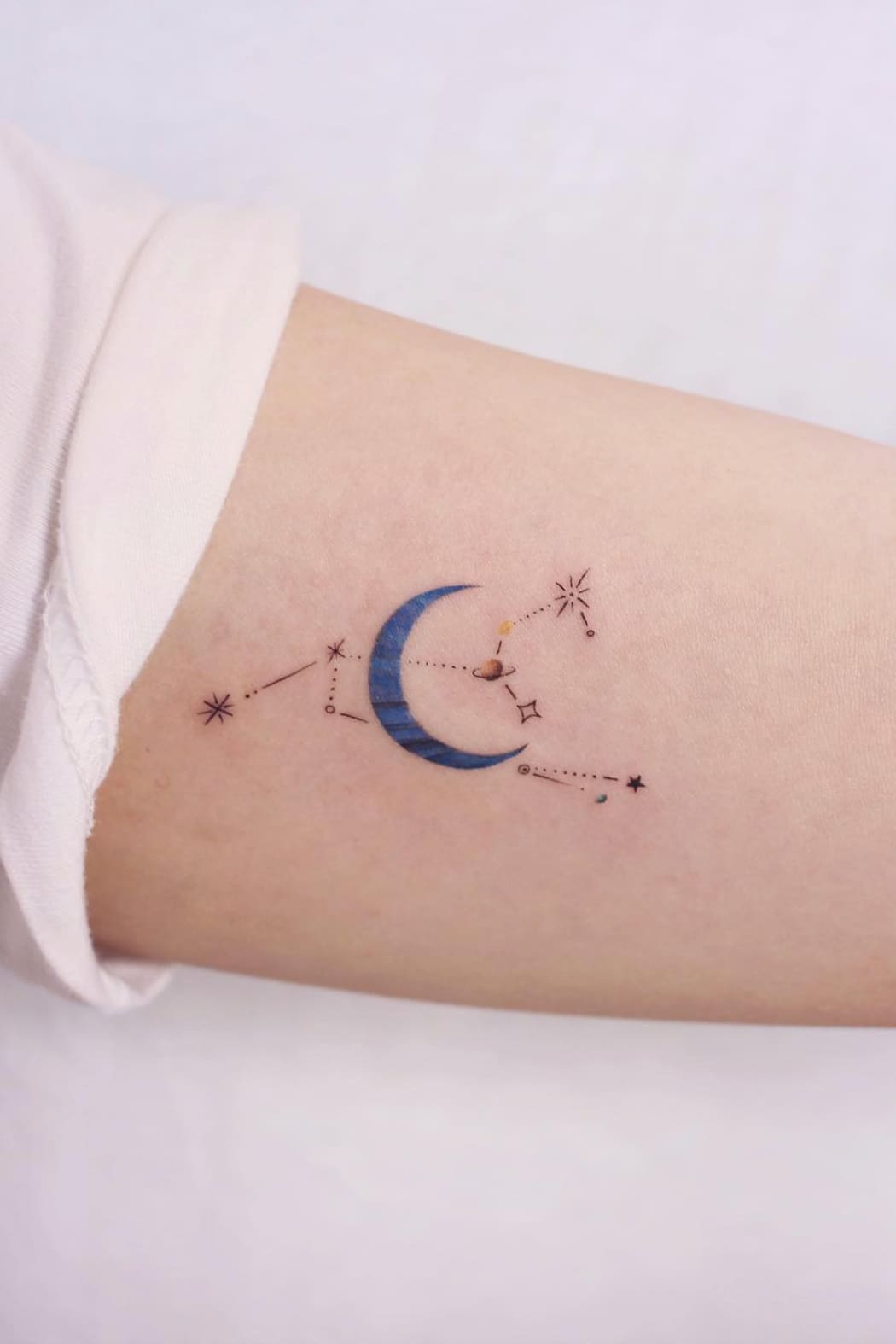 Leo Tattoo with Moon