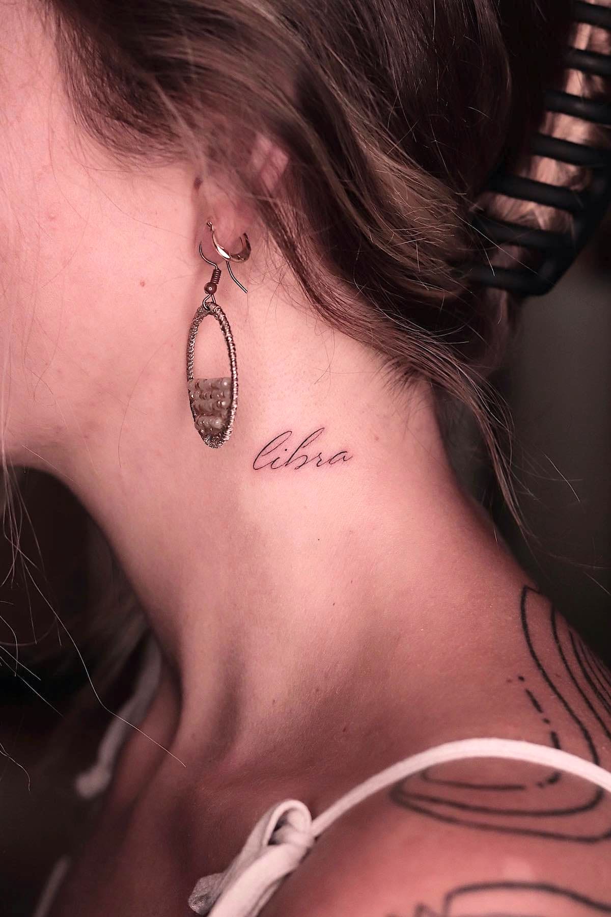 Libra Word Tattoo