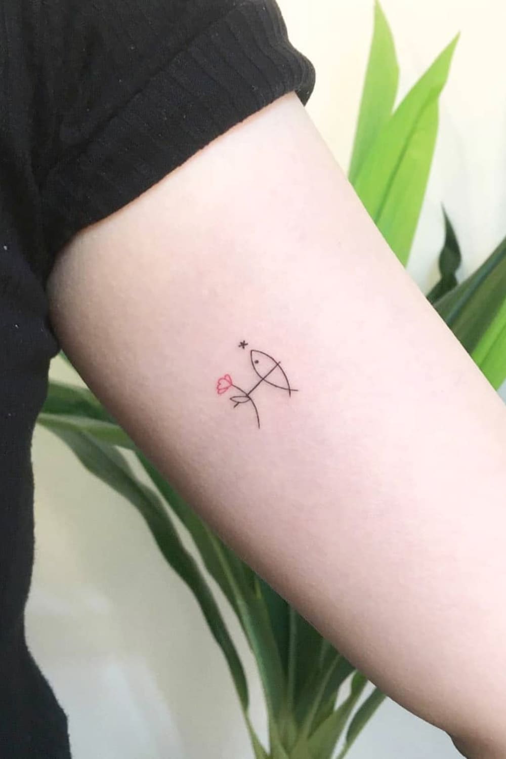 Mini Cute Pisces Tattoo