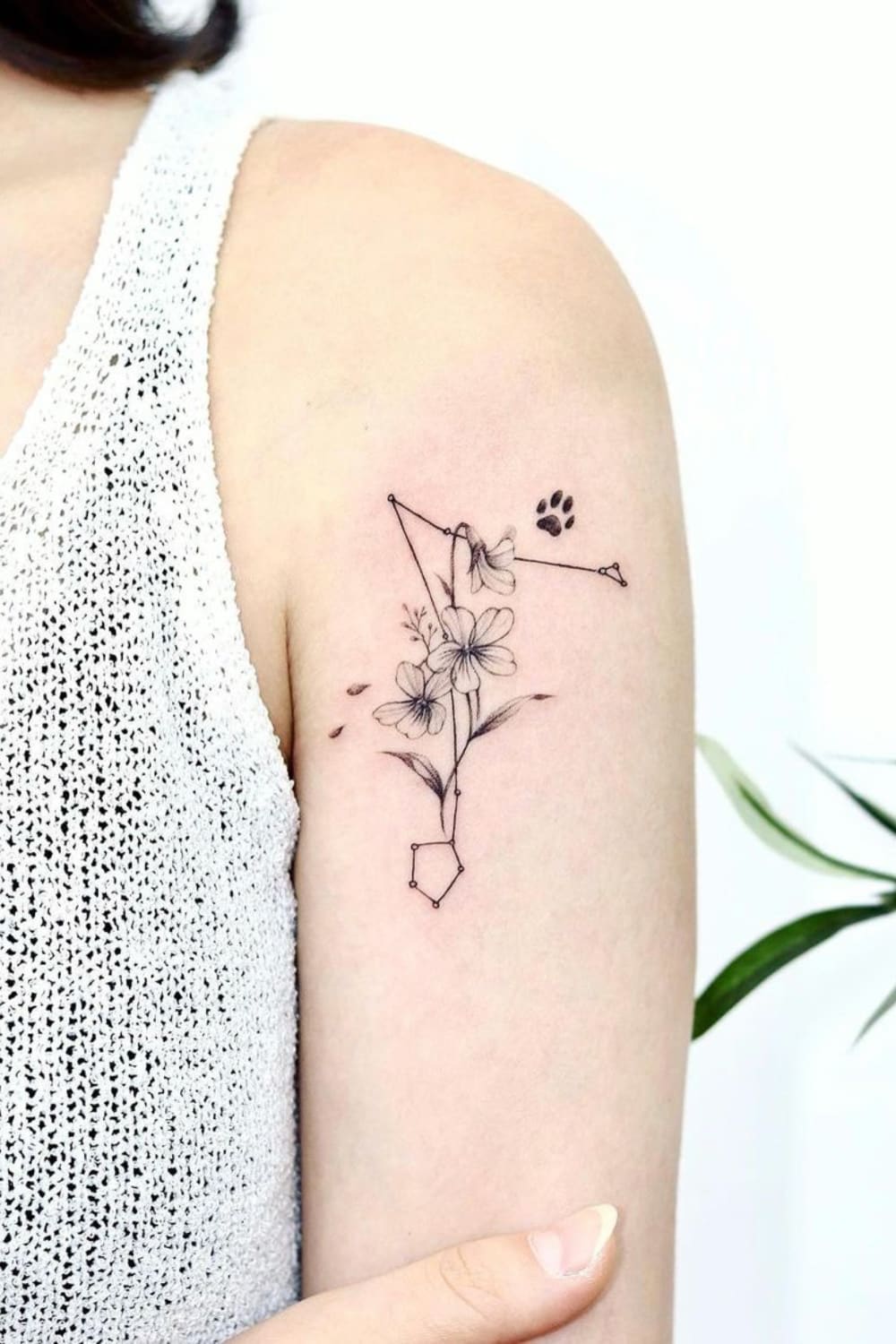 Pisces Birth Flower Tattoo