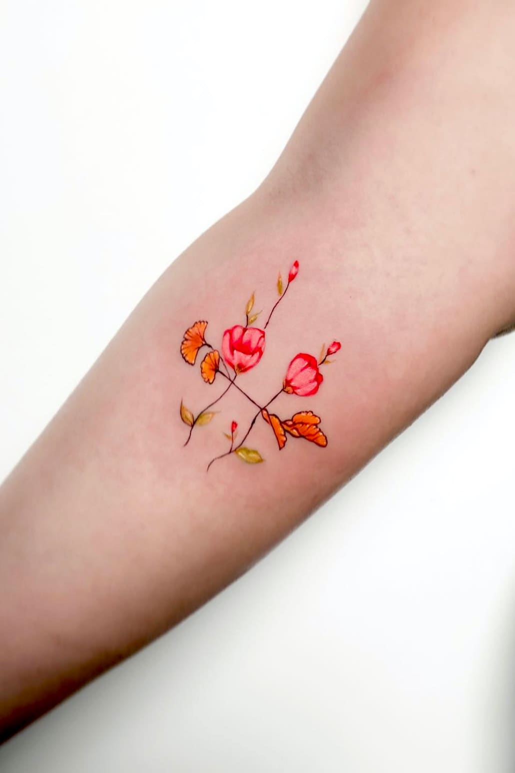 Pisces Flower Tattoo