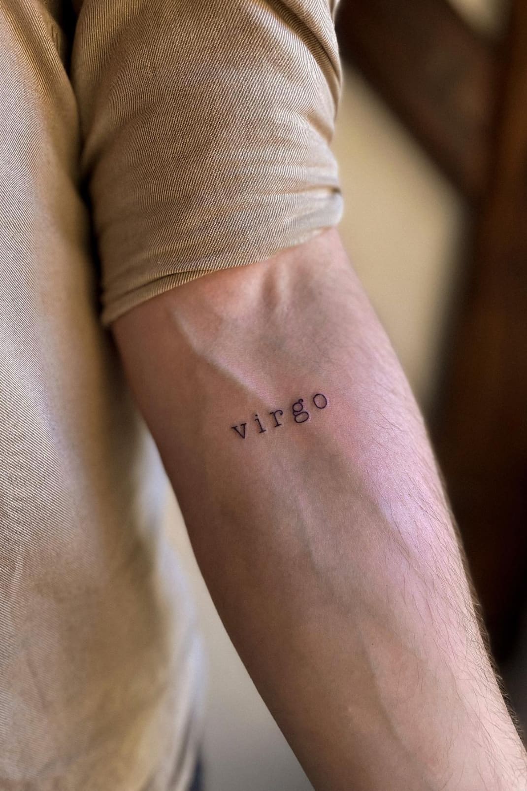 Virgo Word Tattoo