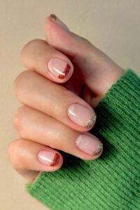 25 Popular Christmas French Nail Ideas