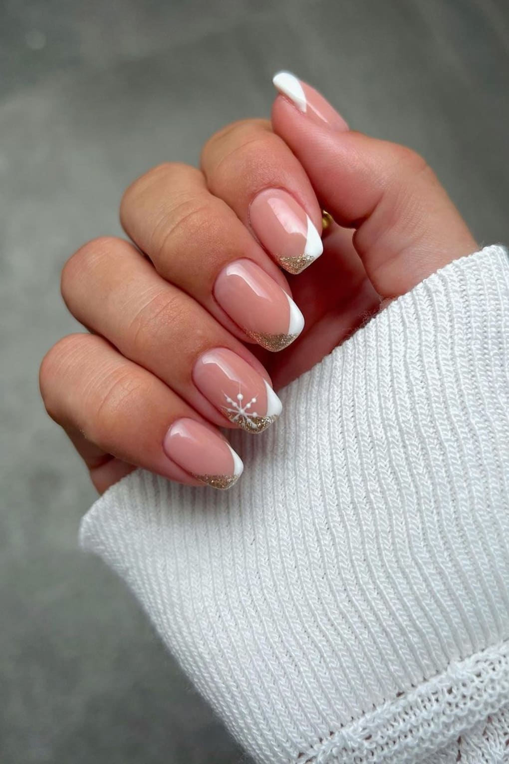 Christmas French Nails
