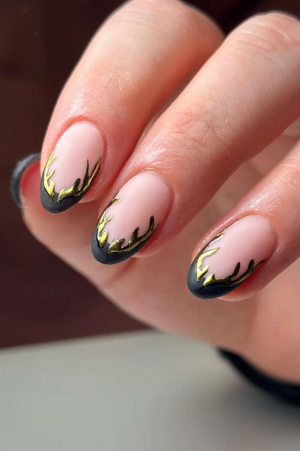 Christmas French Nails