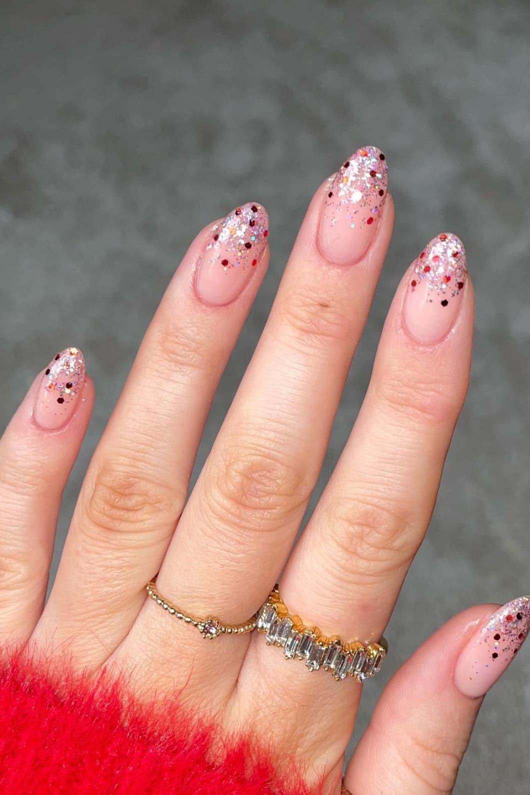 Christmas French Nails