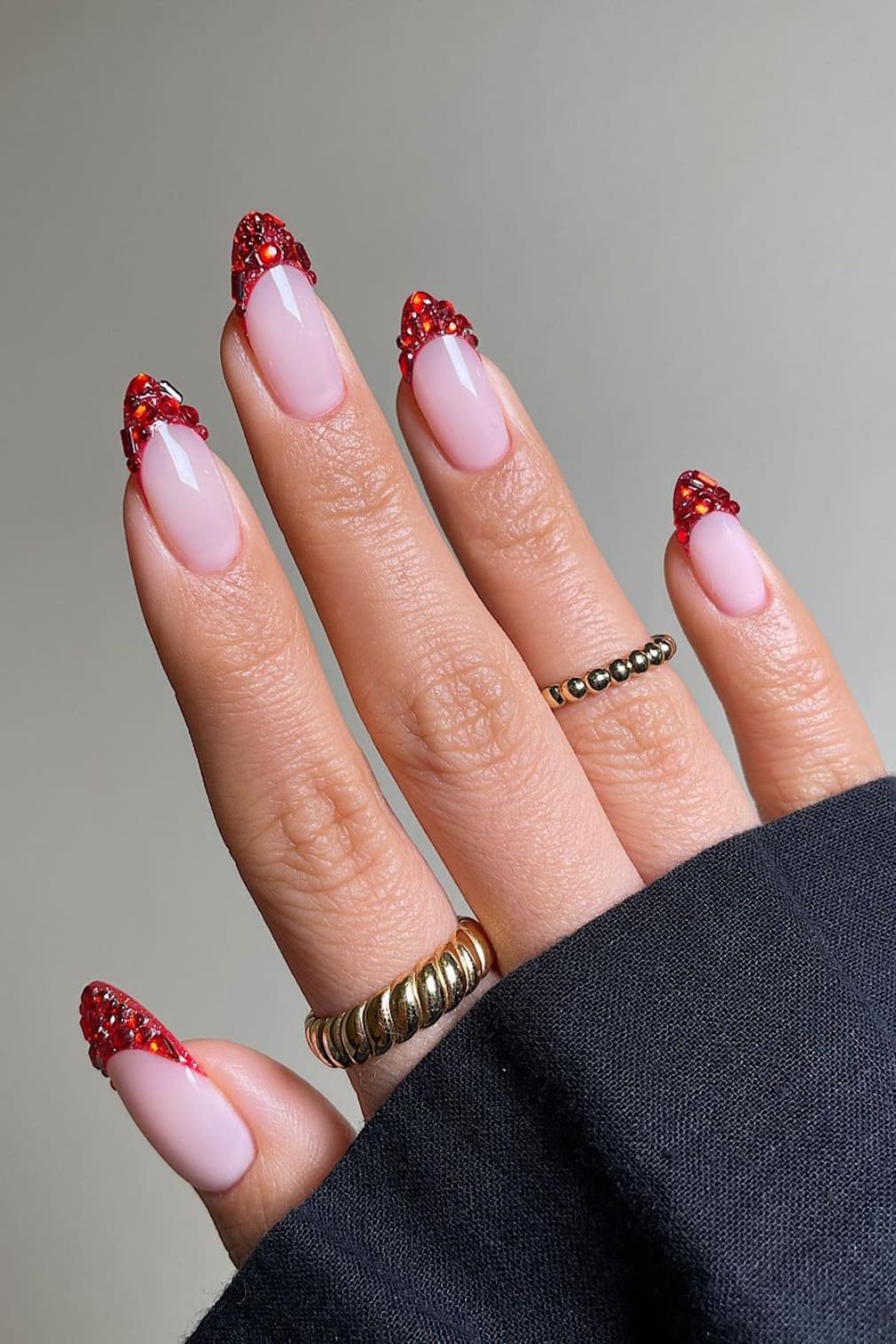 Christmas French Nails