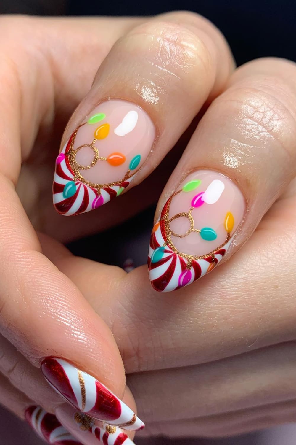 Christmas French Nails
