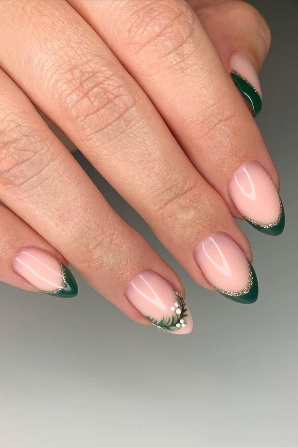 Christmas French Nails