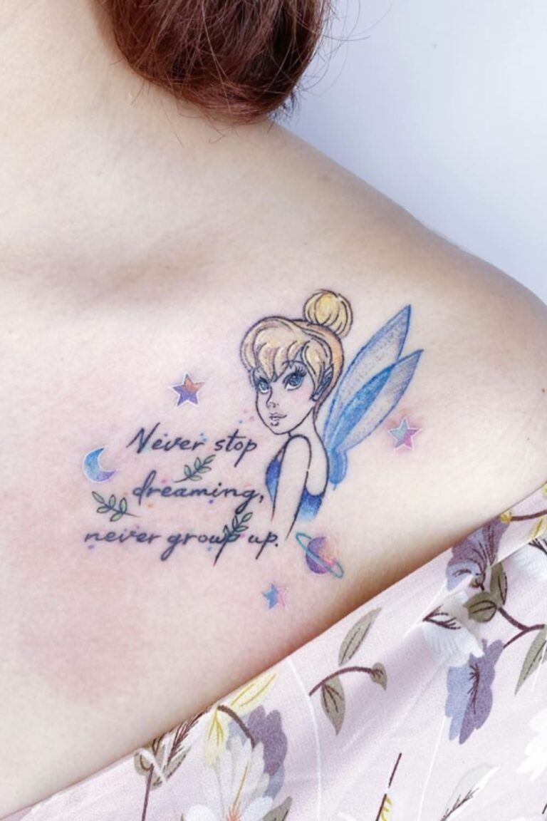 28 Hottest Tinker Bell Tattoo Ideas and Designs