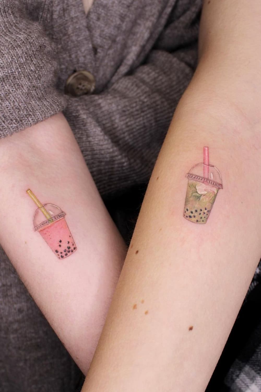 Milk Tea Matching Tattoo