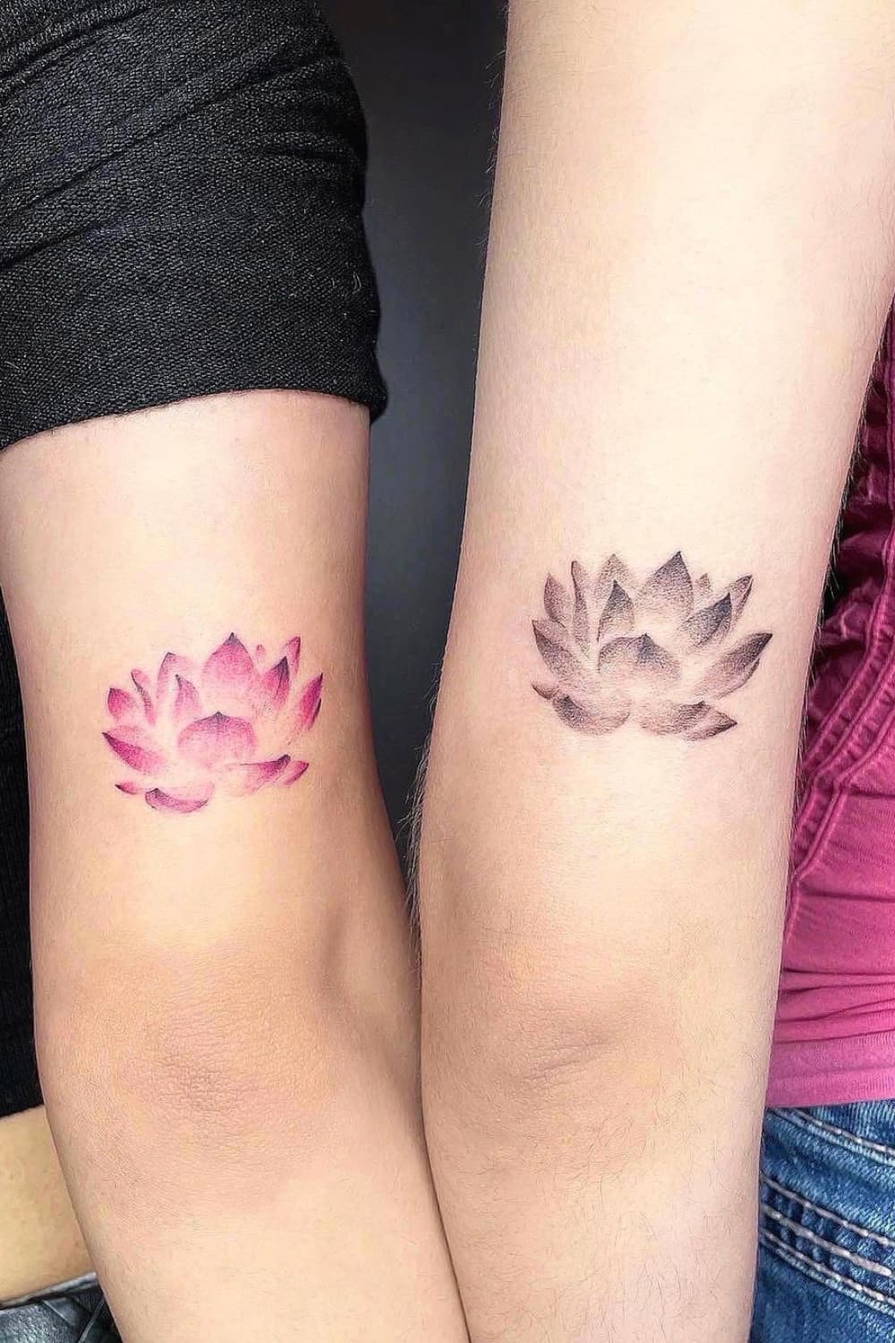 Lotus matching tattoo