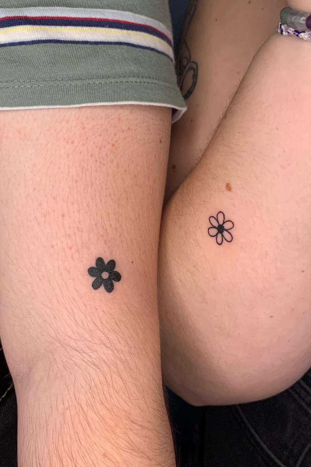 Small Flower Matching Tattoo