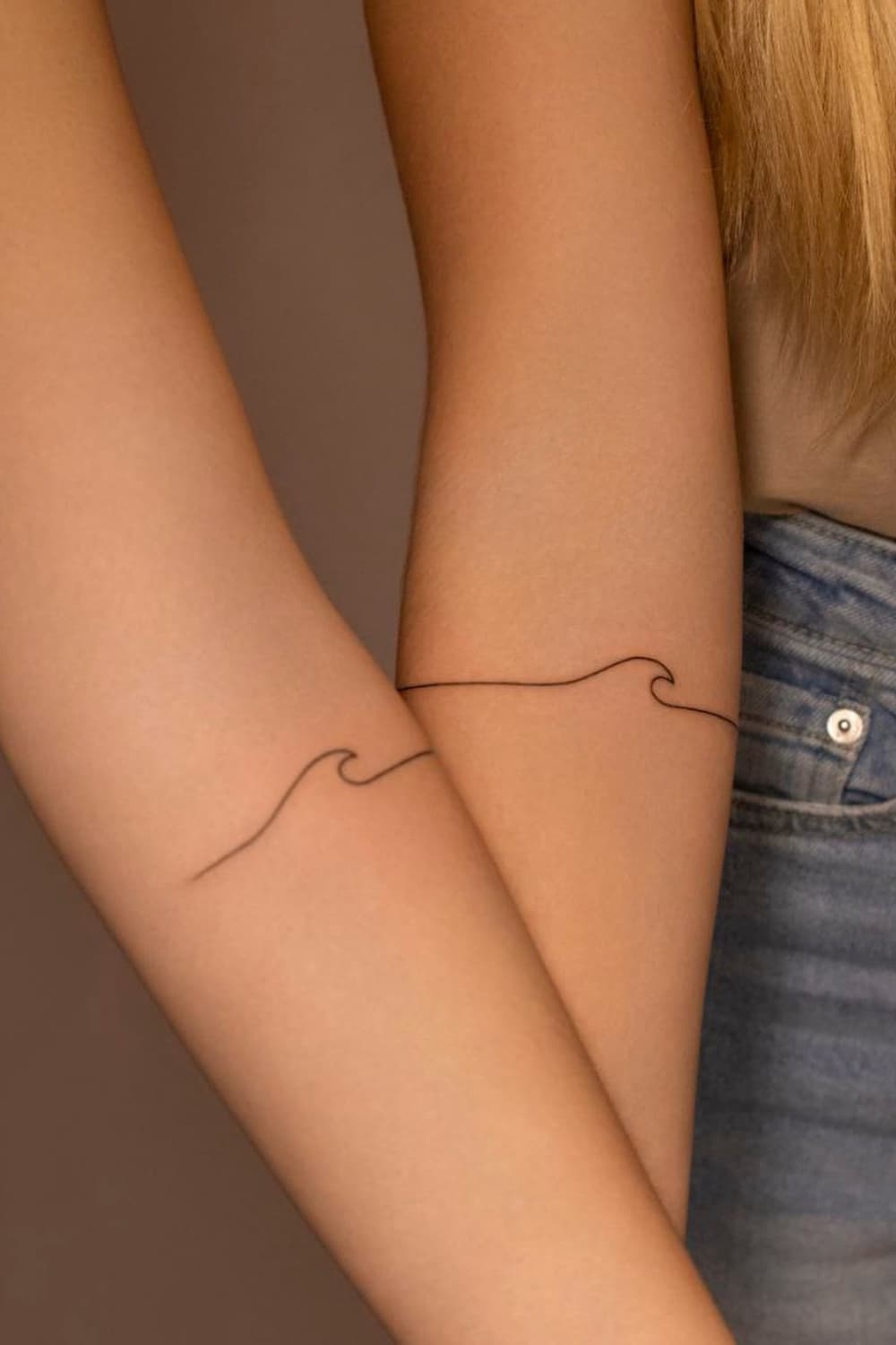 Waves matching tattoo