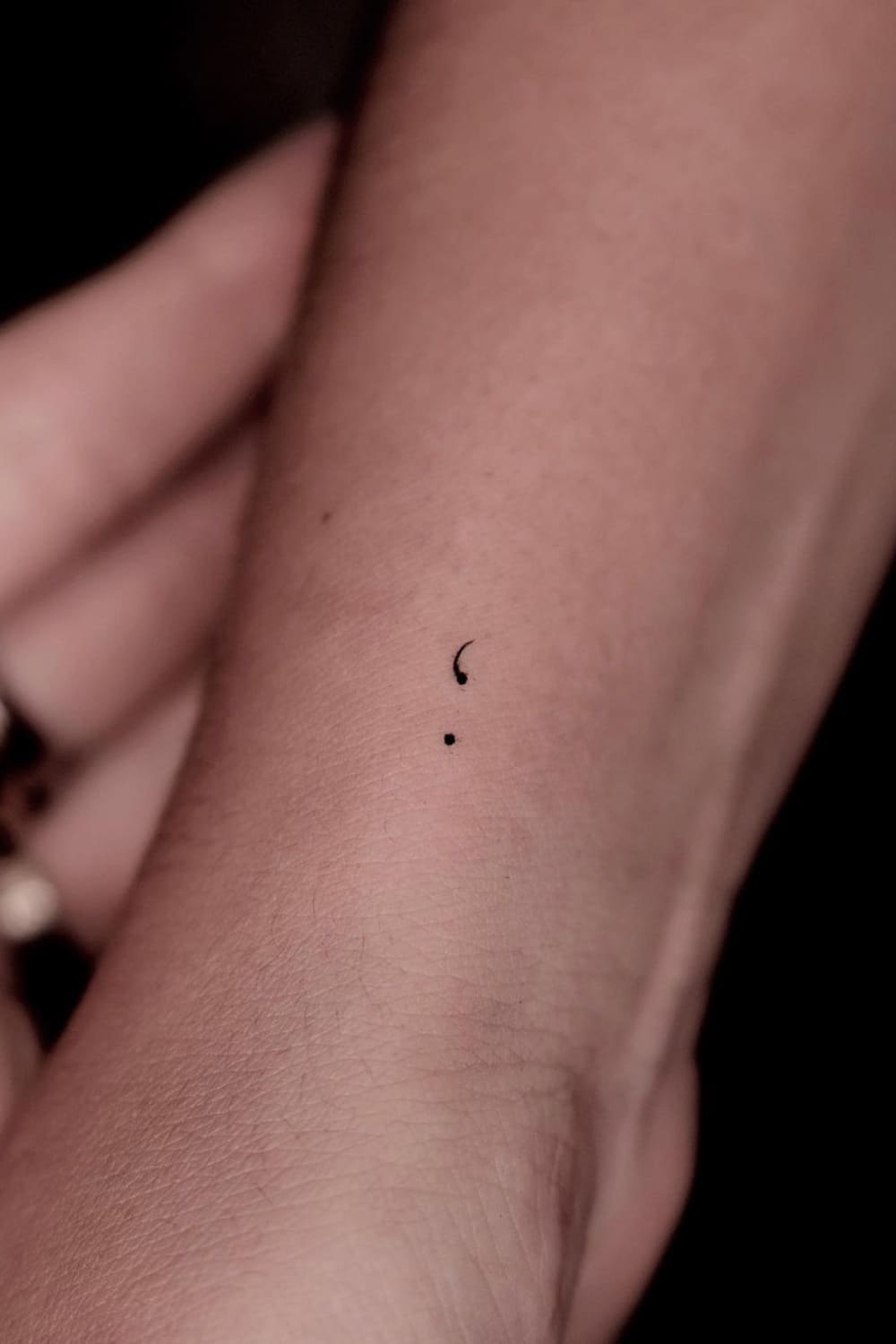 Minimalist Semicolon Tattoo