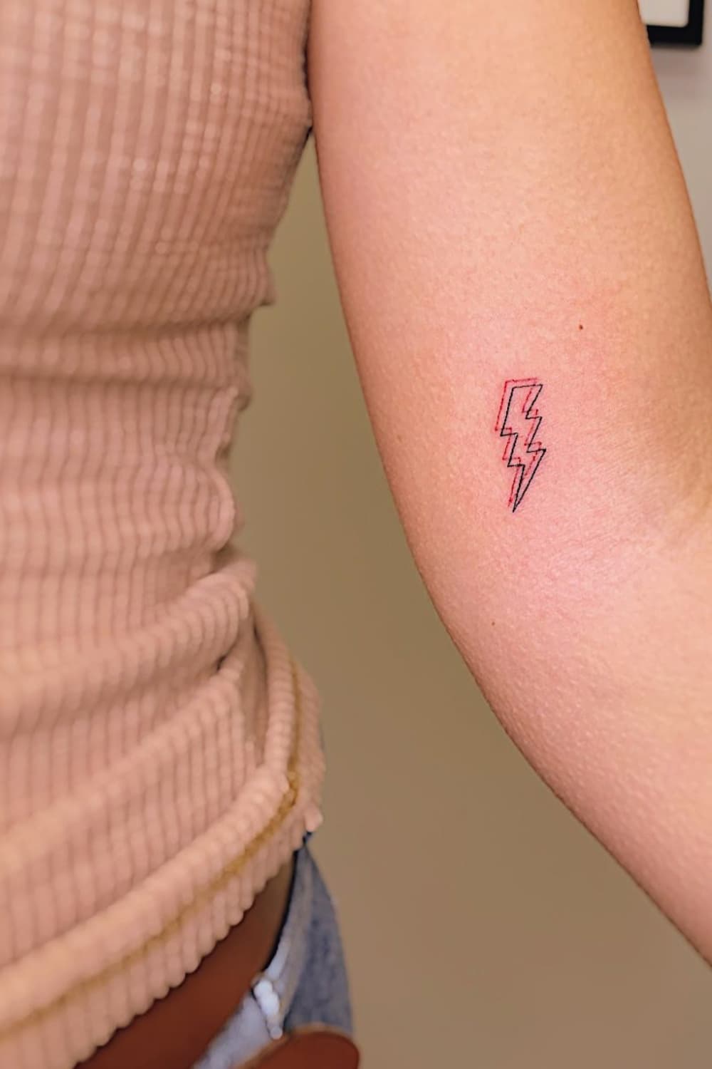 Lightning Silhouette Tattoo