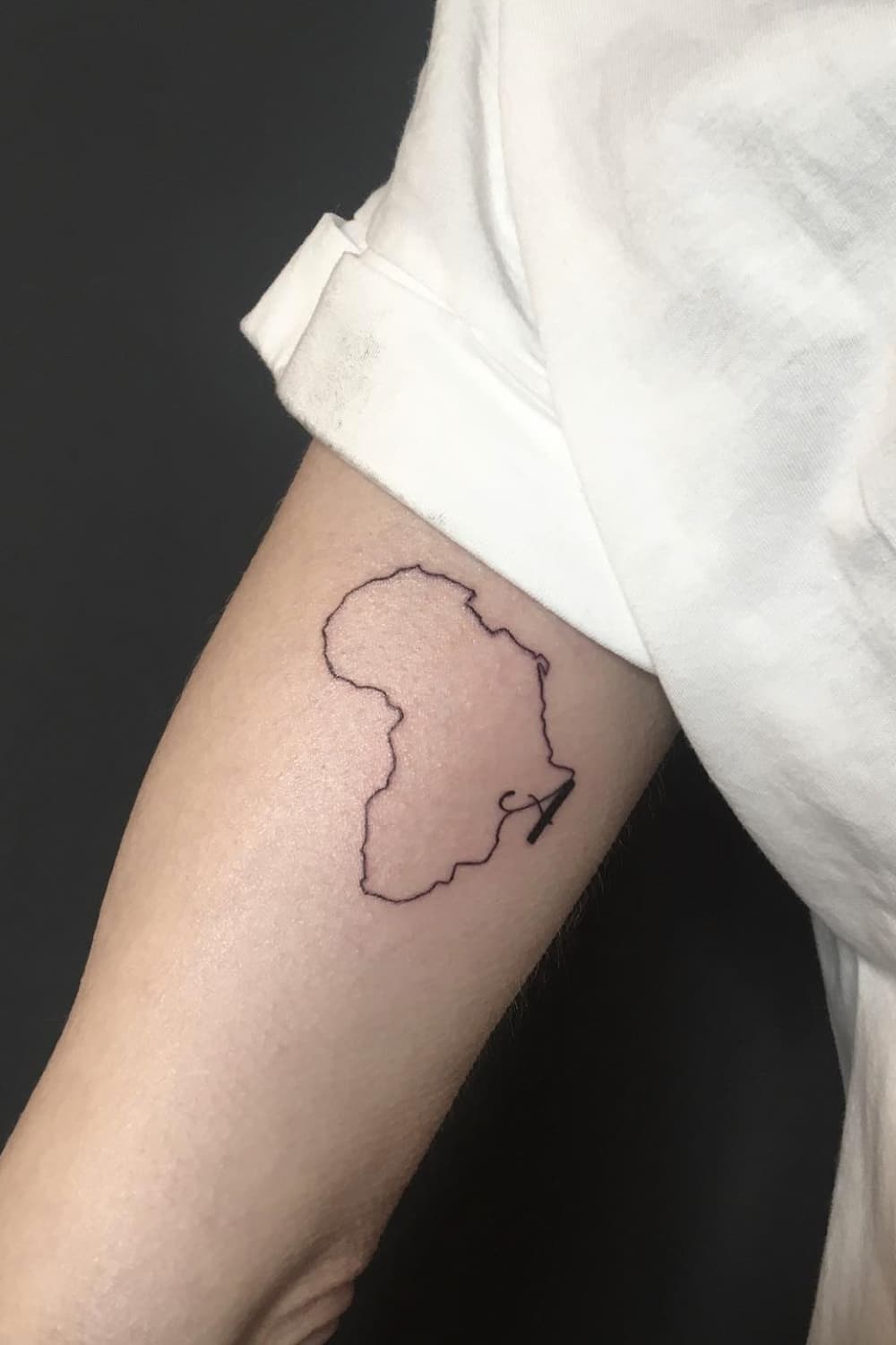Map Silhouette Tattoo