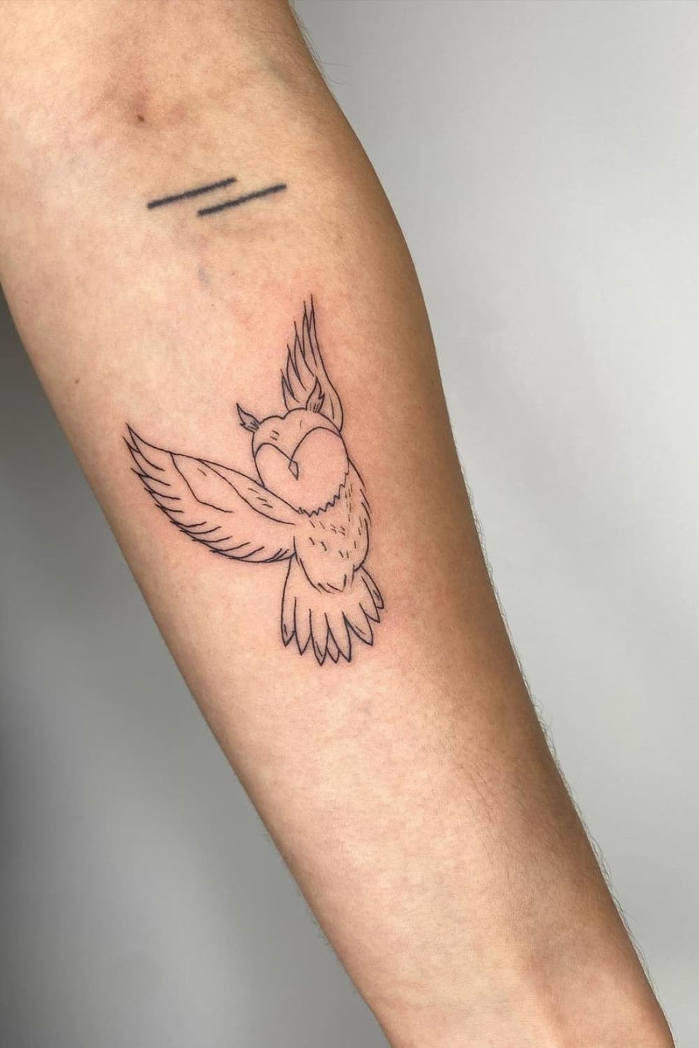 Owl Silhouette Tattoo