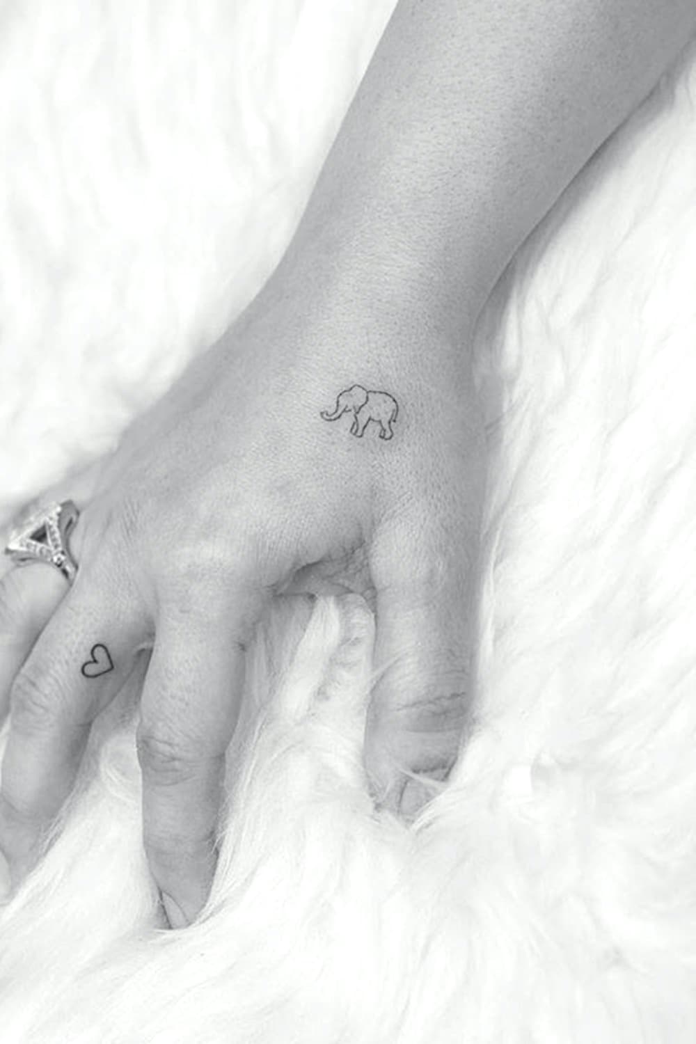Small Elephant Hand Tattoo
