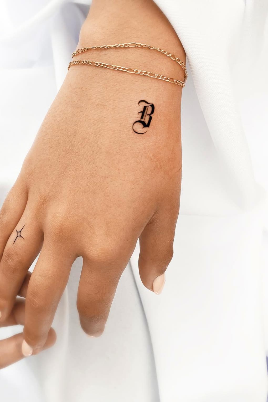 Small Letter Hand Tattoo