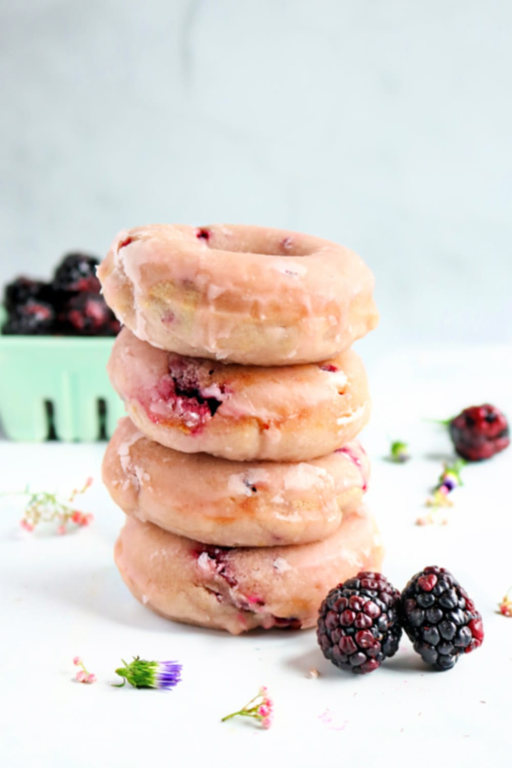 Baked Blackberry Donuts