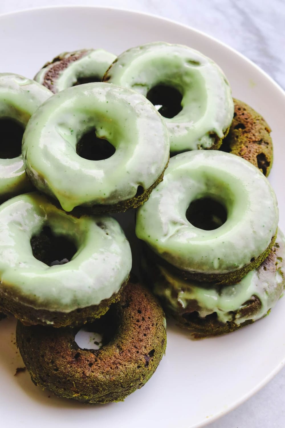 Baked Coconut Matcha Donuts