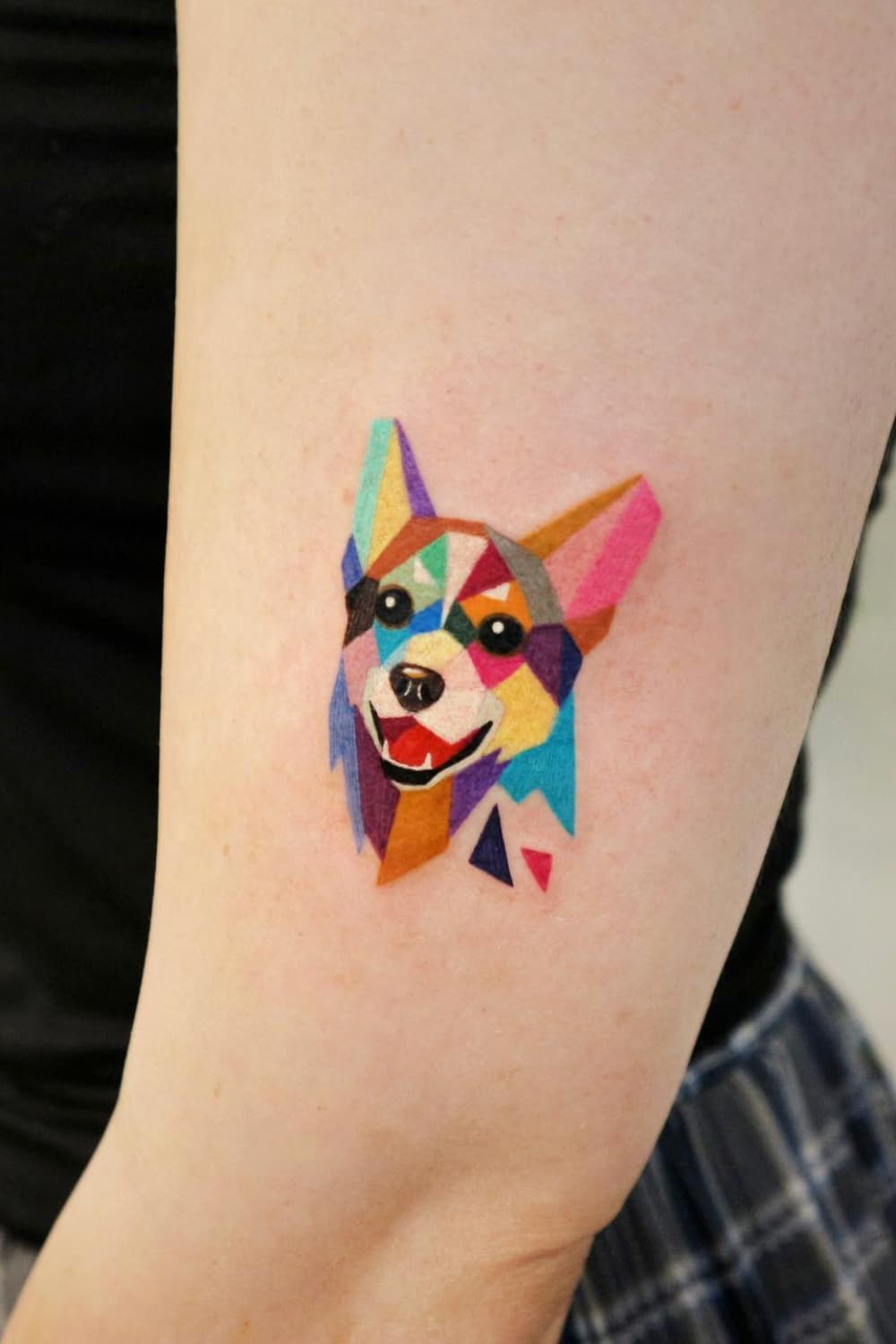 Colorful Dog Tattoo