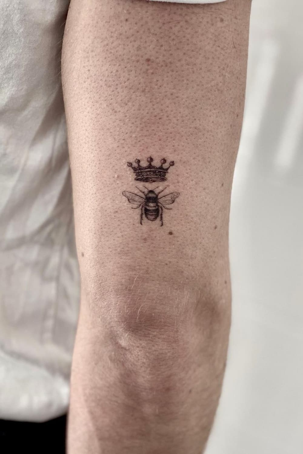 Crown Bee Tattoo