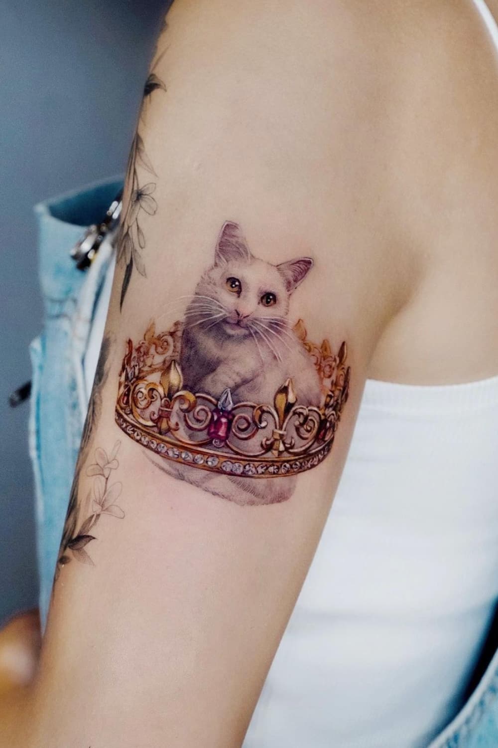 Crown Cat Tattoo