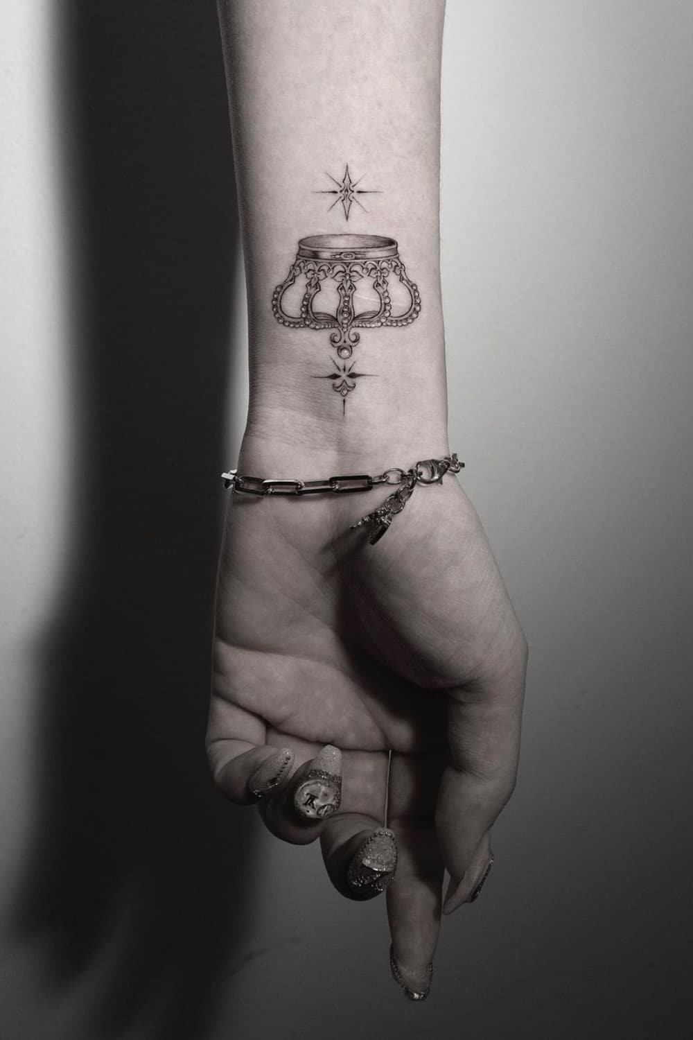 Crown Tattoo On Wrist