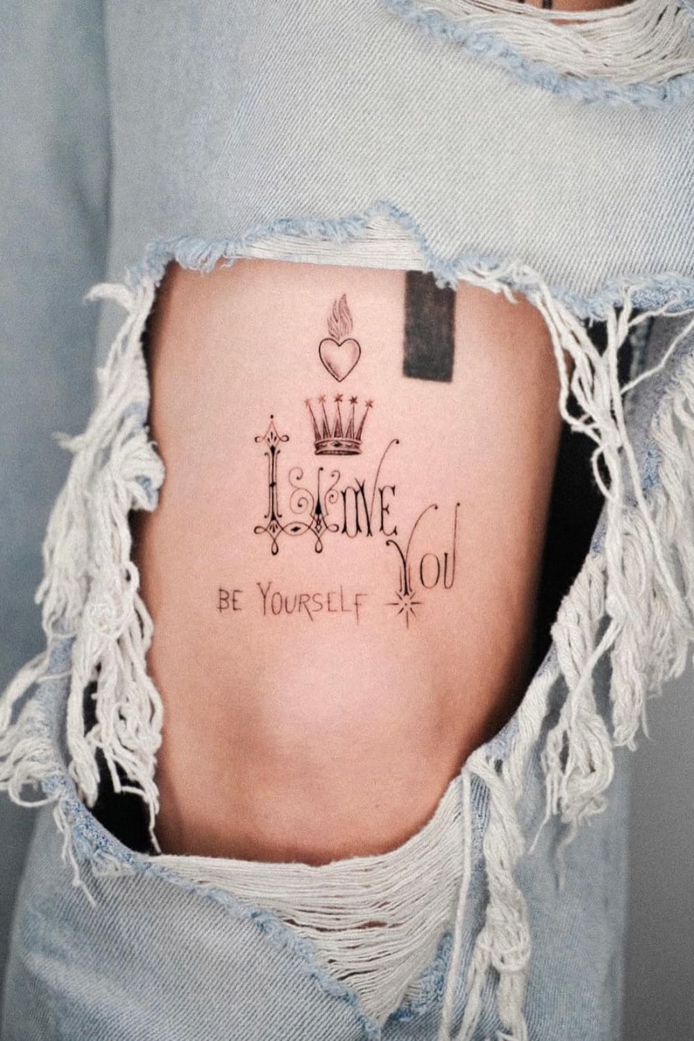 Crown Tattoo With Phrase