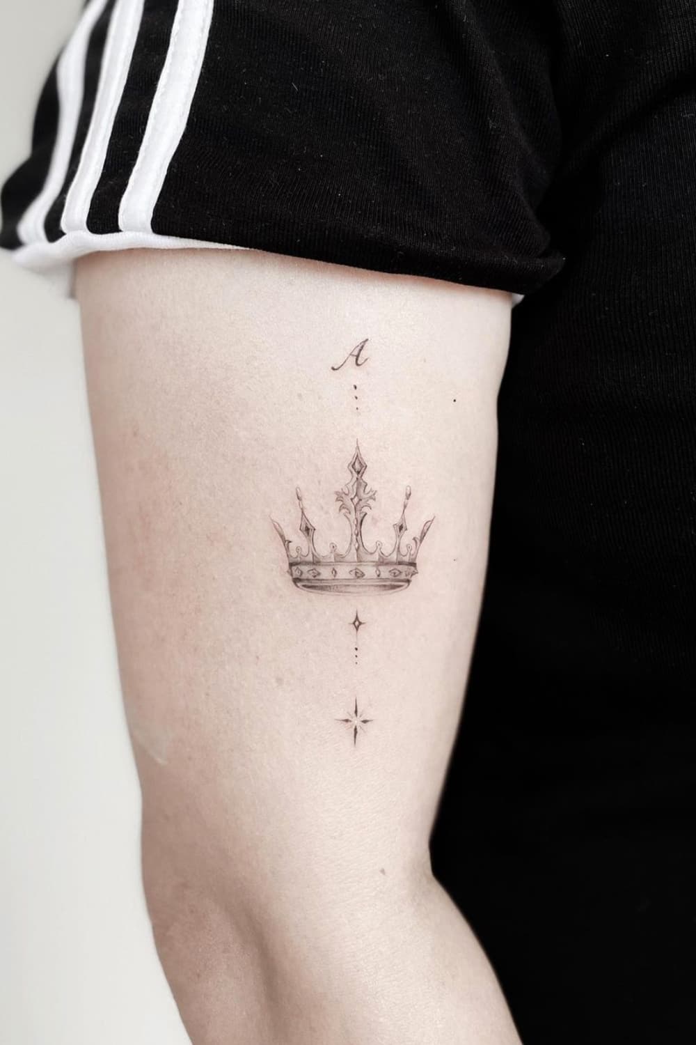 Crown Tattoo with Letter