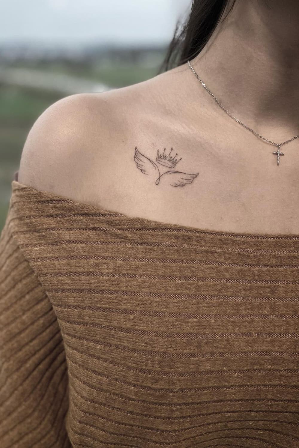 Crown Wings Tattoo
