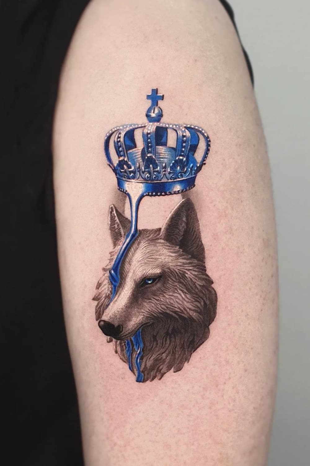 Crown Wolf Tattoo