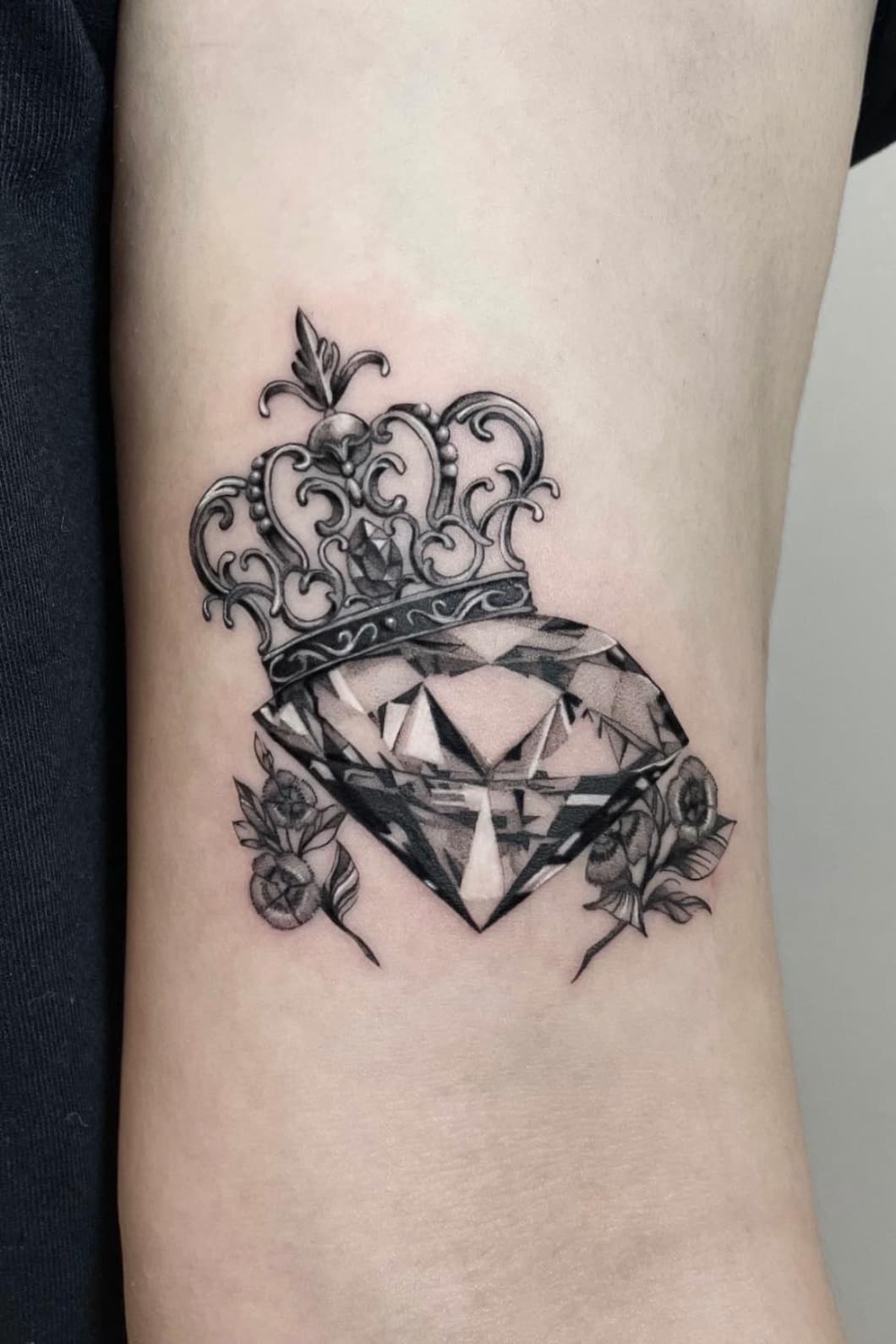 Crown and Diamond Tattoo