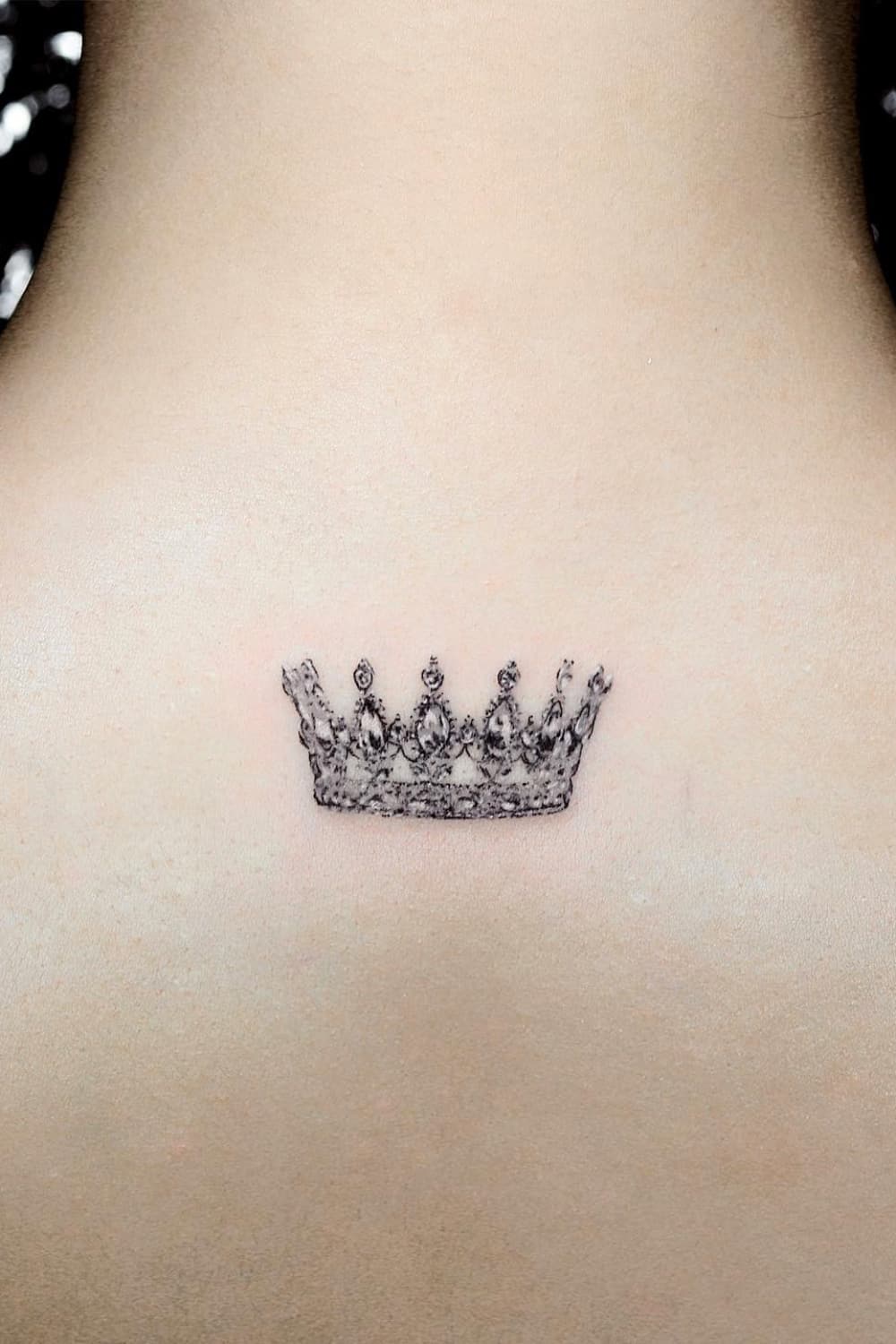 Crystal Crown Tattoo