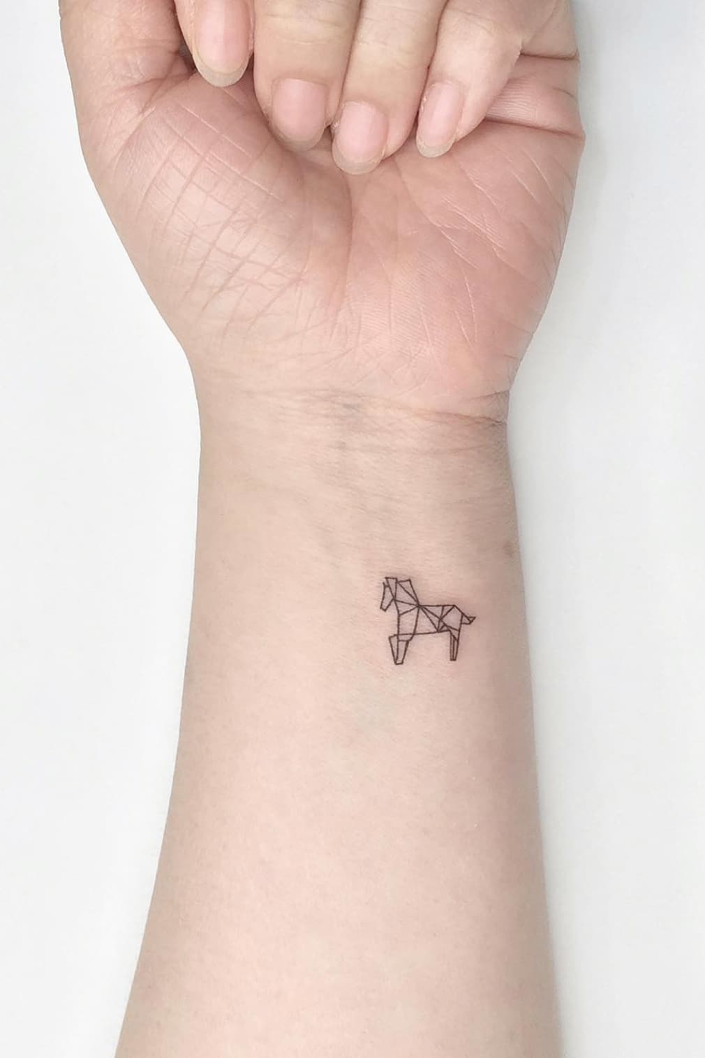 Geometric Horse Tattoo